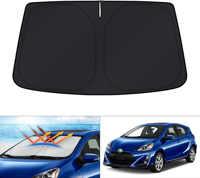 KUST Windshield Sun Shade for Toyota Prius C Accessories 2012-2019 Custom Fit by KUST