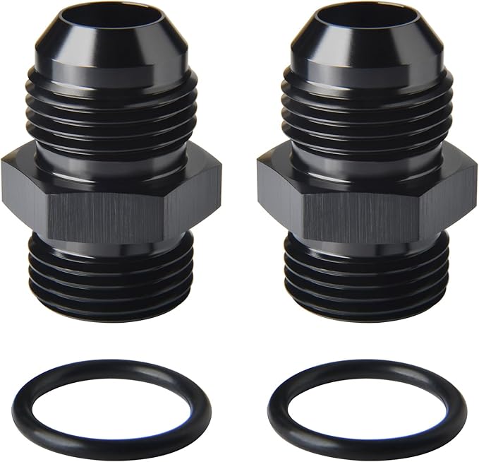 12AN Male Flare to 12AN ORB O-ring Boss Fuel Pump Rail Adapter Fitting Aluminum by Podavelle