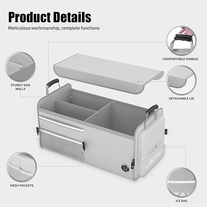LIBZAKI Car Trunk Storage Organizer - Image 4