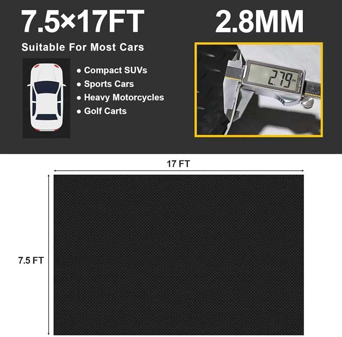 Garage Floor Mat 2.8mm Thickness PVC Garage Flooring Roll Diamond Plate Floor - Image 4