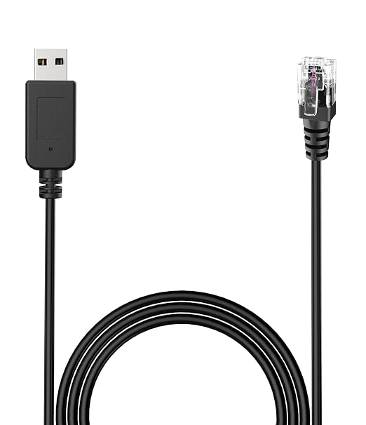 Radar Detector Cable, with USB to RJ11 Plug, by Plozoe