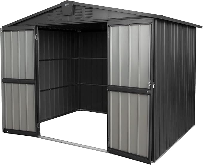 Domi Outdoor Storage Shed 8.2' x 6.2', Metal Steel Utility Tool Shed Storage - Image 7