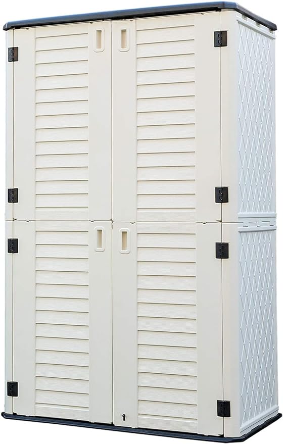 HOMSPARK Storage Shed Weather Resistance, Outdoor Storage Cabinet by HOMSPARK