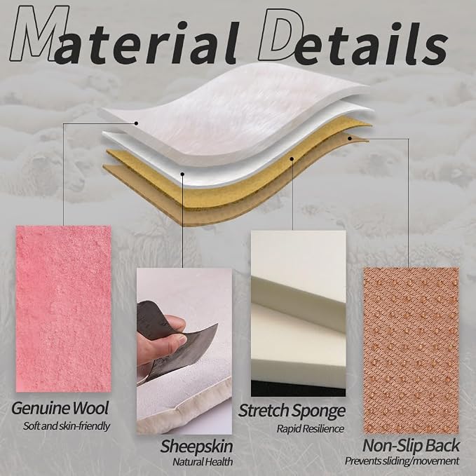 LLB Genuine Sheepskin Car Seat Cushion Seat Covers - Image 3