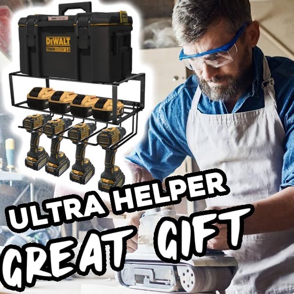 Power Tool Organizer, 120LB Bearing Assemble-free Wall Mount Cordless Drill - Image 7