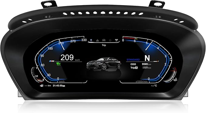 Speedometer Instrument for BMW E60 E61 E63 E64 2003-2009 CCC CIC, 12.3 inch by PioowirkAutoNavi
