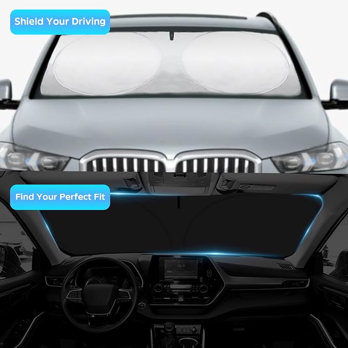 INSAUTO for 2019-2023 2024 2025 BMW 3 Series Car Windshield Sun Shade Sunshade - Image 3