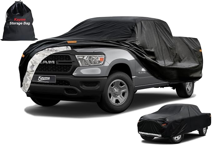 Kayme Truck Cover Custom Fit Dodge Ram 1500 Quad Cab Long Bed. Full Exterior by kayme