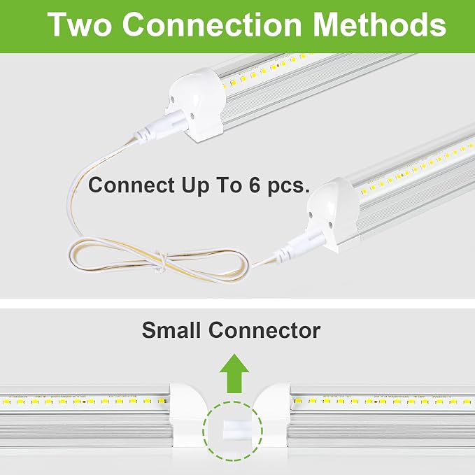 hykolity 30W 2FT LED Shop Light, 3500lm 6500K Super Bright White, Linkable - Image 3