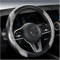 Wood Grain Steering Wheel Cover Carbon Car Steering Wheel Covers 14 1/2-15 inch by Muamos