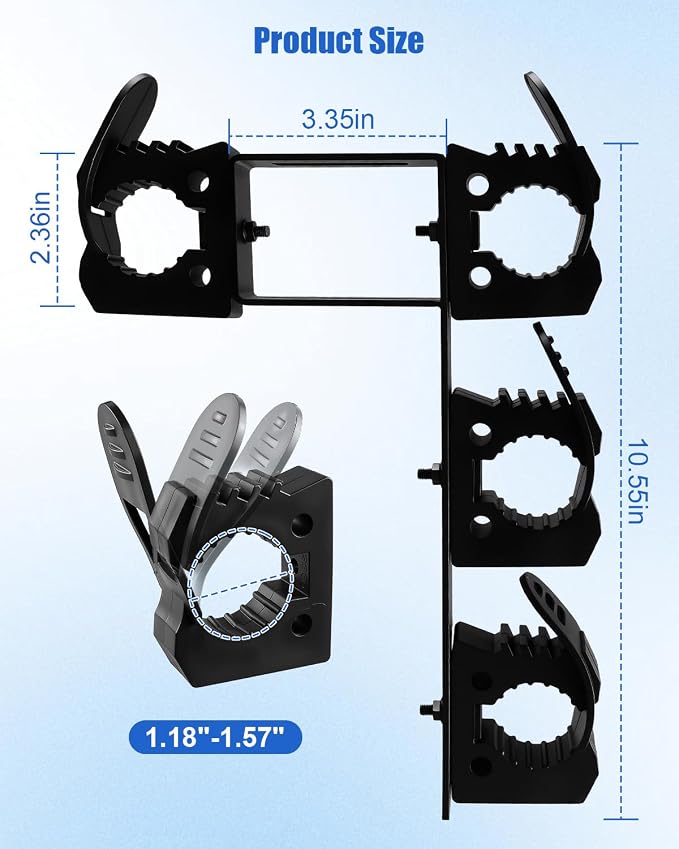 Upgraded Dual UTV Cargo Bed Tool Holders Compatible - Image 6