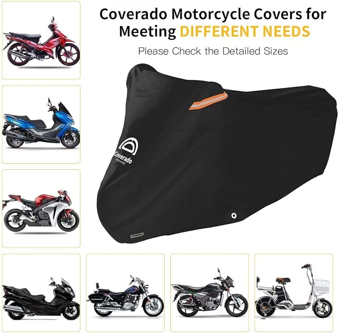 Motorcycle Cover Waterproof Outdoor 104 inches Length All Season Universal - Image 5