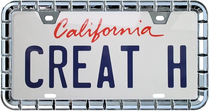 Creathome 3D Chrome License Plate Frames, Pure Zinc Alloy Metal - Image 2