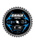 CRALY 8 Inch 42 Teeth Steel and Ferrous Metal Cutting Circular Saw Blade by CRALY