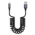 AGVEE 3ft Coiled Short USB to Lightning Charging Cable 3A Fast Charger Cord in by AGVEE