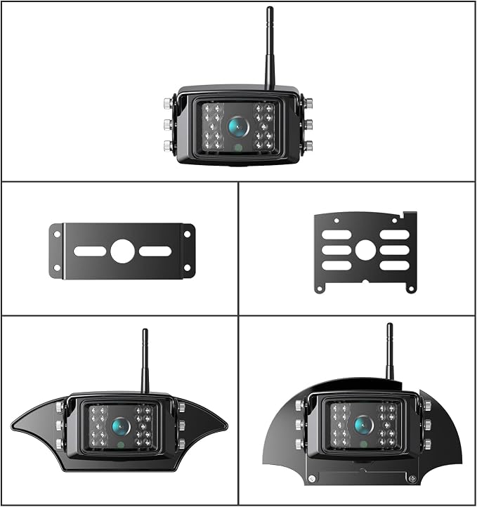Fookoo HD 1080P 10" Wireless Backup Camera System, 10-inch Quad Split Screen - Image 8