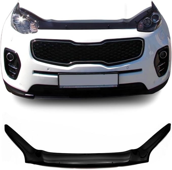 OMAC Front Bug Shield Hood Deflector Guard fits Kia Sportage 2017-2022 Black by OMAC