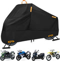 Motorcycle Cover Waterproof Outdoor, 300D Heavy Duty Motorcycle Cover by INEZARI