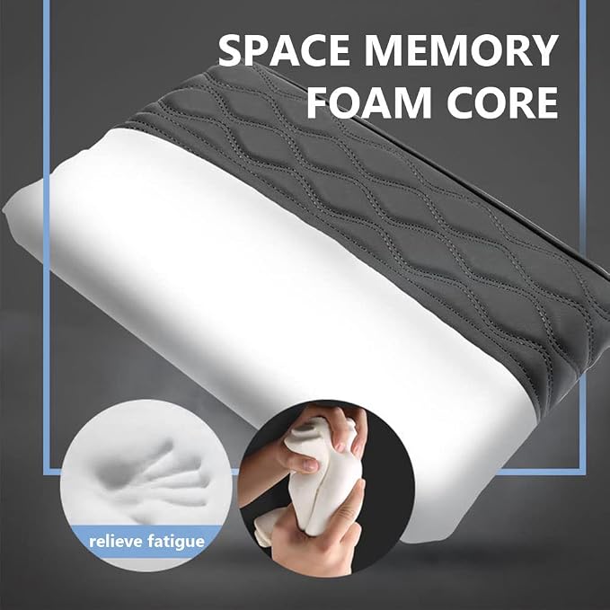 2025 Upgrade Universal Style Memory Cotton Car Armrest Box Pad, New Leather Car - Image 7