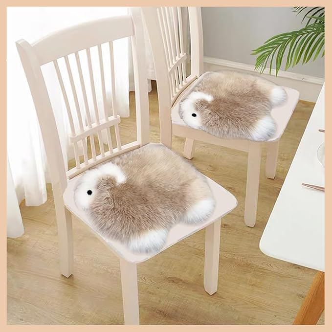 Genuine Wool Car Seat Cushion Comfort Style，Adorable Sheep Shaped Cushion - Image 2