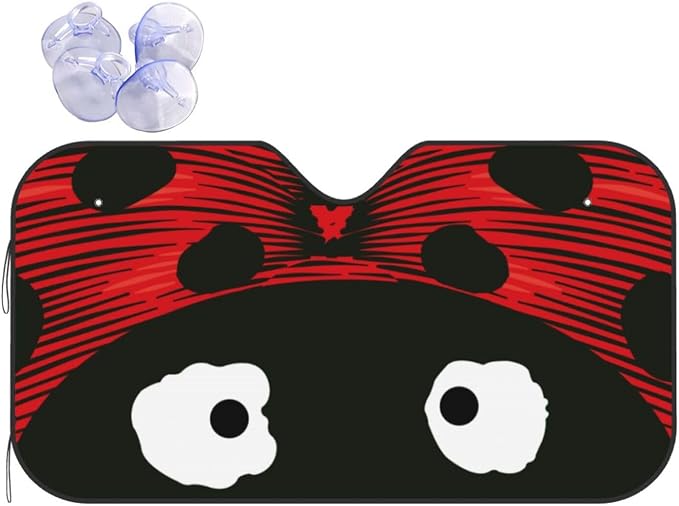 Cute Coccinellidae Car Sun Shade Windshield Sunshade Foldable Front Window by mutakin