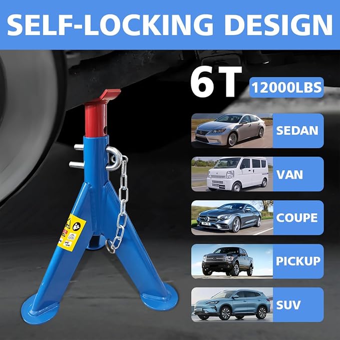 Jack Stands 6 Ton Lifting Car Stand - Image 6
