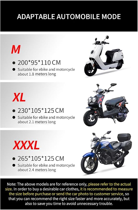 Motorcycle Cover Waterproof Outdoor, 420D Heavy Duty, All Season Protection - Image 2