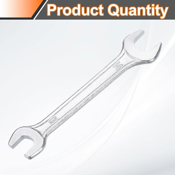 HARFINGTON Double Open End Wrench 10mm x 14mm Metric 15 Degree Offset Angle - Image 3