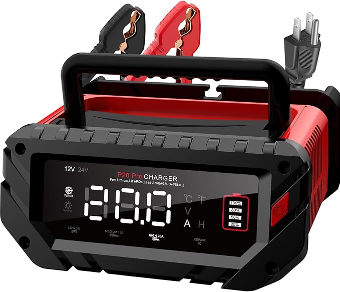 Lithium Lifepo4 Battery Charger, 12V 24V AGM Deep Cycle Fully Automatic Car by Dght