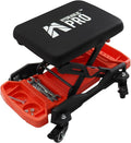 Automotive Creeper Seat with Rolling Wheels, 300 LBS Capacity Mechanic Stool by HYDRAULIC+PRO