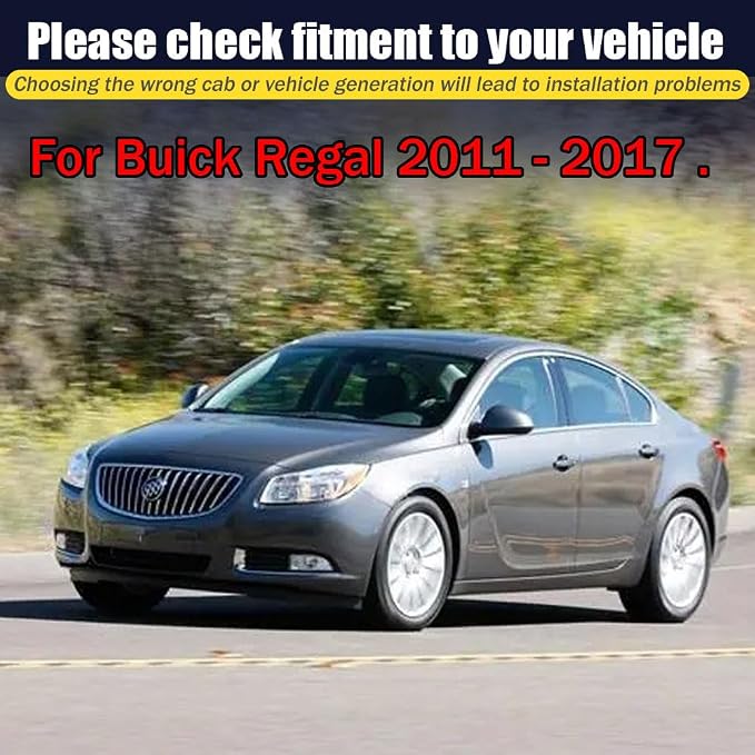 Rain Guards for Buick Regal 2011-2017, Tape-on Side Window Deflectors, Window - Image 6