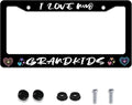 Personalized License Plate Frame I Love My Grandkids Stainless Steel Accessory by Invincibleframe