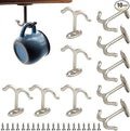 10 Pcs Zinc Alloy Ceiling Double Hook Cabinet Wardrobe Coat Towel Hat Hook by FanSiVoKe