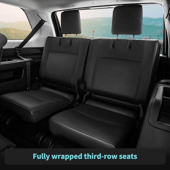 Seat Covers for Toyota 4Runner 2011-2024, Faux Leather Car Seat Cover Full Set - Image 4