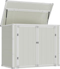Amopatio 41 Cu Ft Outdoor Storage Shed, Horizontal Resin Trash Can Storage by Amopatio