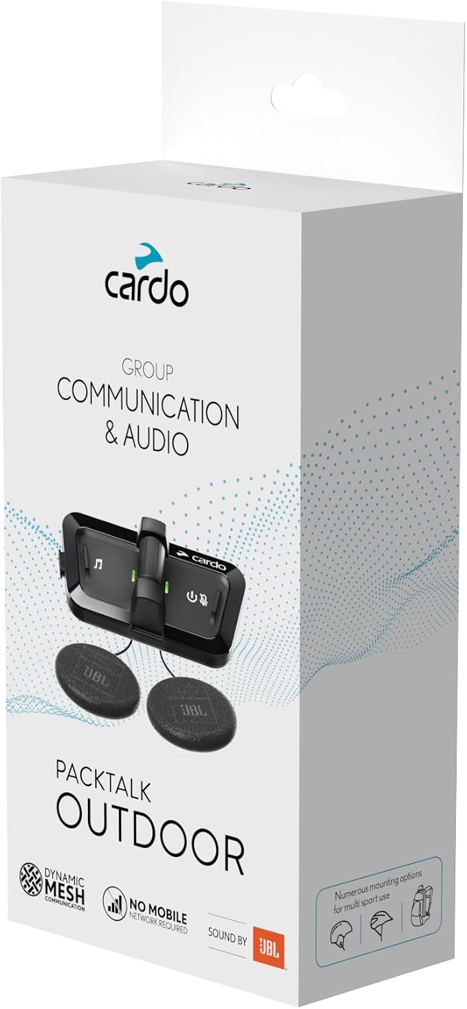 Cardo PACKTALK Outdoor Helmet Communication System, Snowboard and Cycling by CardoSystems