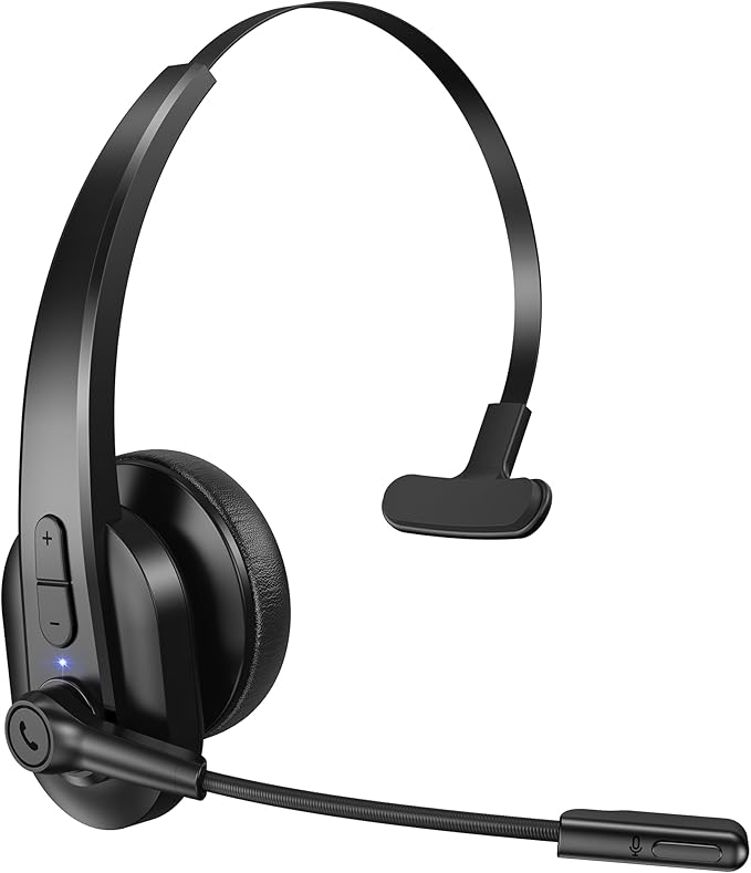 Wireless Headset with Microphone, Zoom Skype Mettings, On Ear by Sarevile