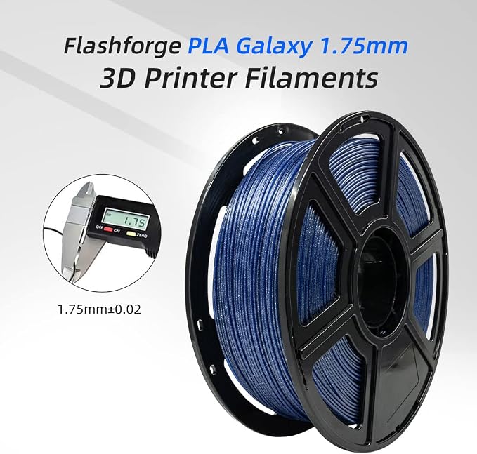 FLASHFORGE PLA Filament 1.75mm Galaxy Blue, 3D Printer Filament - Image 2