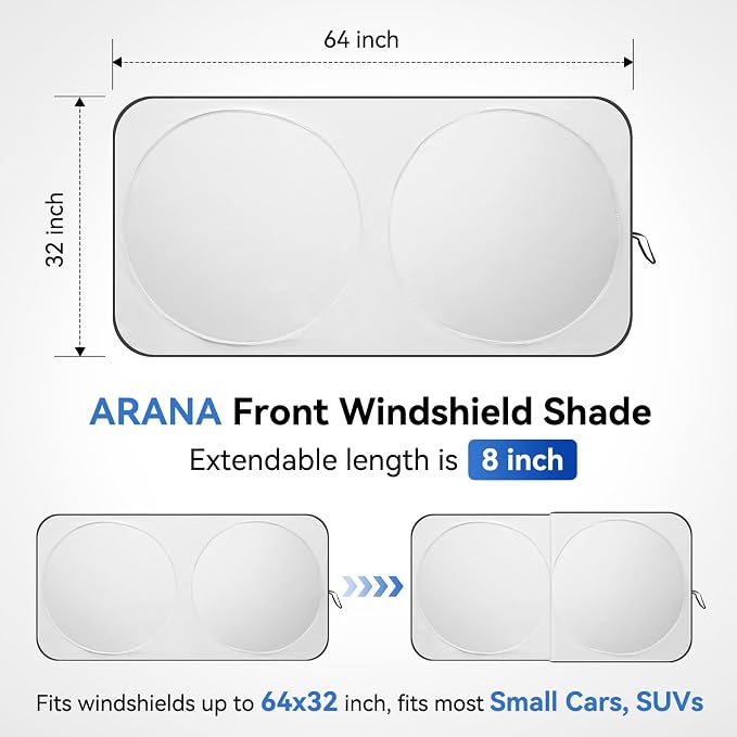 ARANA Car Windshield Sun Shade丨240T Thickened UV Blocking Automotive - Image 2