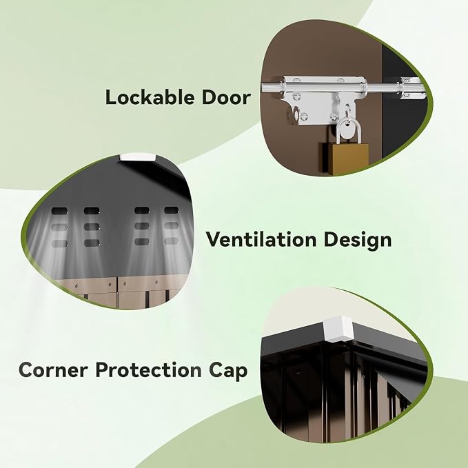 COMHOMA Shed Outdoor Storage Shed Metal, Lockable Doors Tool Sheds - Image 3