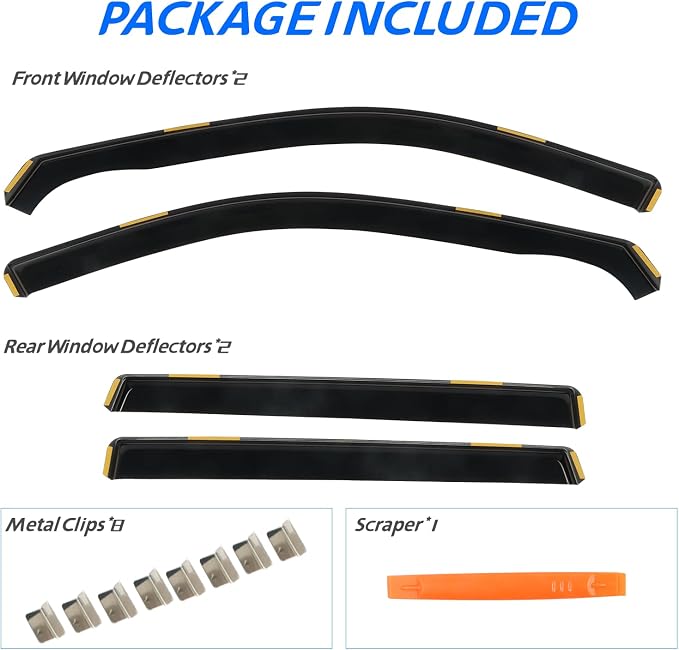 4 PCS in-Channel Window Rain Guards - Image 6