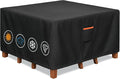 Outdoor Waterproof Furniture Cover, 106W x 106L x 28H inches Heavy Duty 600D by BRUXOLAY