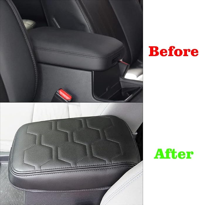 Muslogy for Frontier Center Console Pad Armrest Box Cover Vegan Leather Soft - Image 4