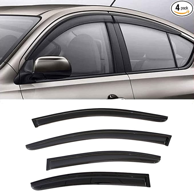 94100 Side Window Deflector Visor Rain Guard fit by Deebior