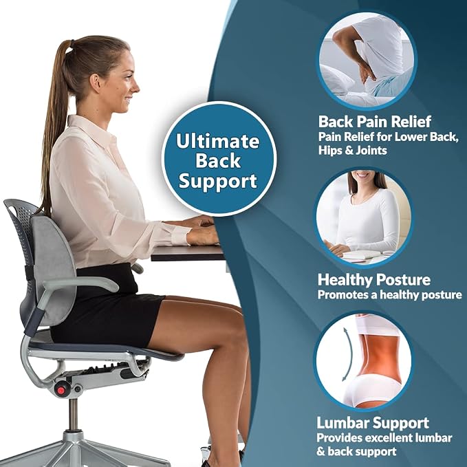 ComfiLife Lumbar Support Back Pillow Office Chair and Car Seat Cushion - Image 5