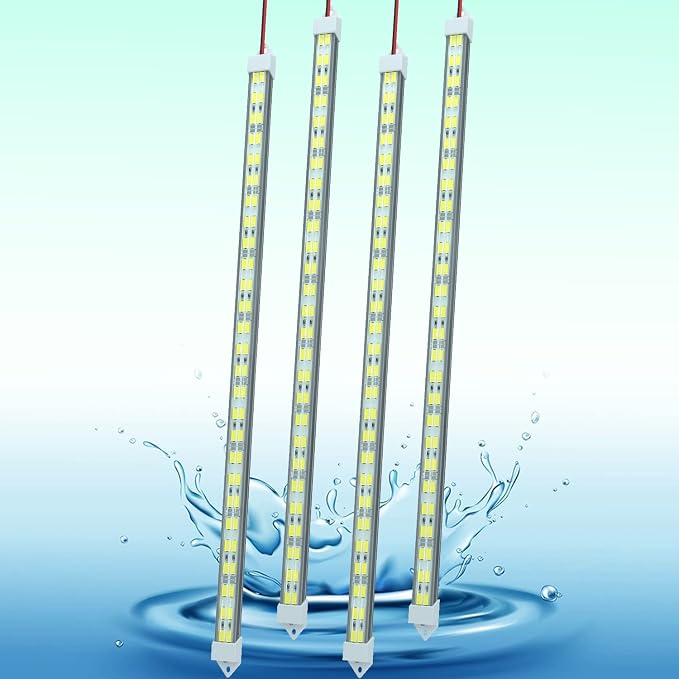 12V LED Light Bar Waterproof, 12V LED Light Strip 54 LEDs 7000K White Color by LMGYES