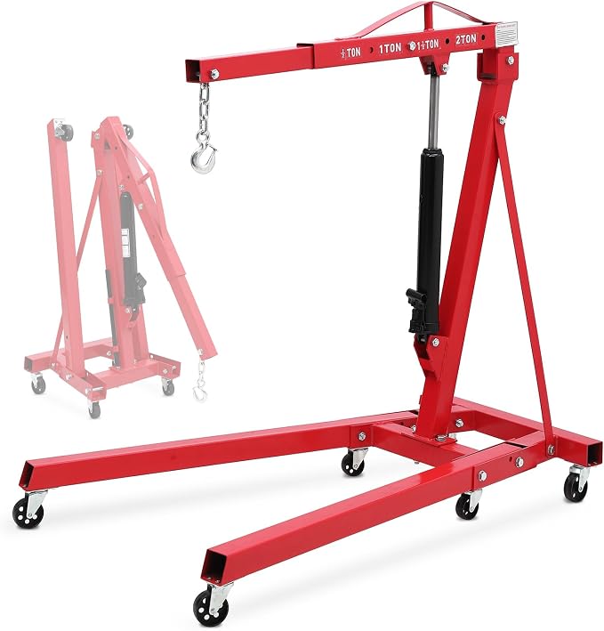 2 Ton Engine Hoist, Folding Cherry Picker Engine Hoist by Unknown