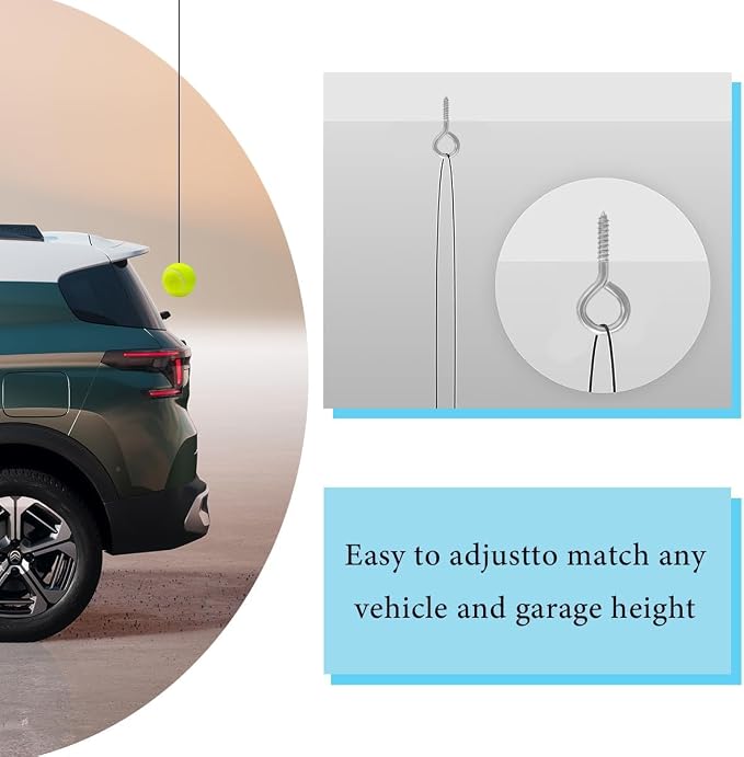 2PC Garage Parking Assistance Tennis Balls, Garage Car Stop Indicator, Garage - Image 7