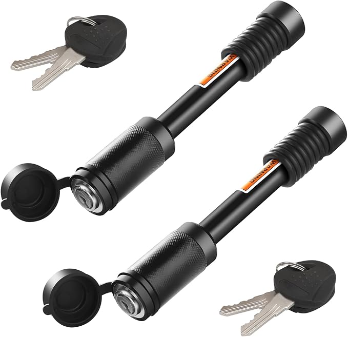 Trailer Hitch Locks, 5/8'' Dia and 3-1/2” Long Trailer Lock Fits Class III IV by METAHardware
