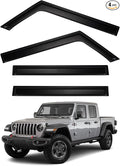 4pcs Front+Rear Smoke Tint Sun/Rain Guard Outside Mount Tape-On Vent Window by LQQDP